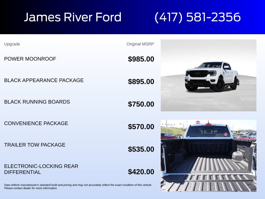 New 2026 Ford Ranger Lariat w/ Black Appearance Package AWD/4WD image 5