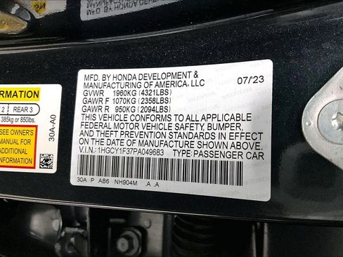 Used 2023 Honda Accord EX image 18
