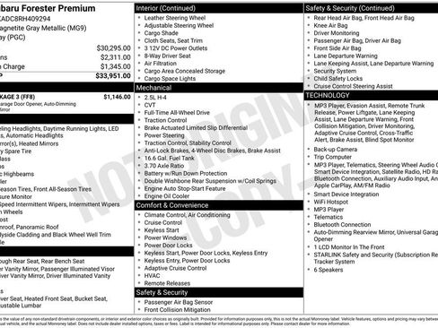 Used 2024 Subaru Forester Premium w/ POP Package 3 AWD/4WD image 18