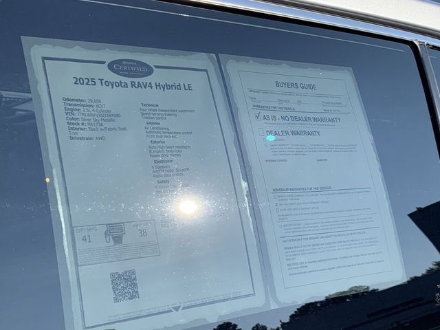 Certified 2025 Toyota RAV4 LE AWD/4WD image 37
