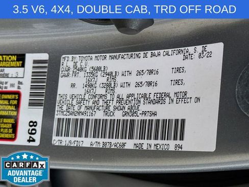 Used 2022 Toyota Tacoma TRD Off-Road AWD/4WD image 29