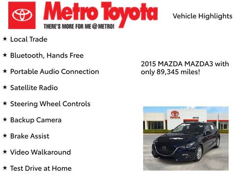Used 2015 MAZDA MAZDA3 i Touring w/ Technology Package image 7