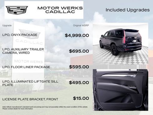 New 2026 Cadillac Escalade V w/ LPO, ONYX Package AWD/4WD image 8