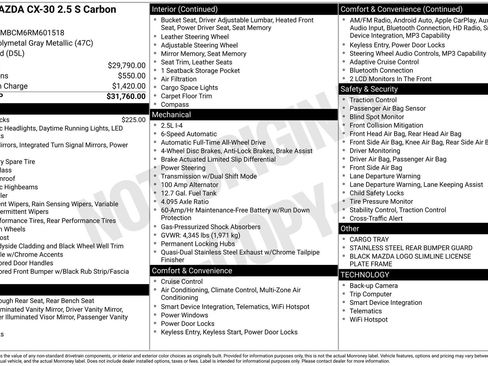 Used 2024 MAZDA CX-30 AWD 2.5 S w/ Preferred Package image 28