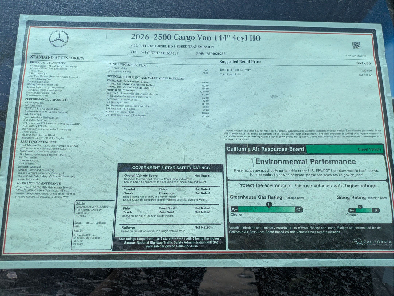 New 2026 Mercedes-Benz Sprinter 2500 image 10