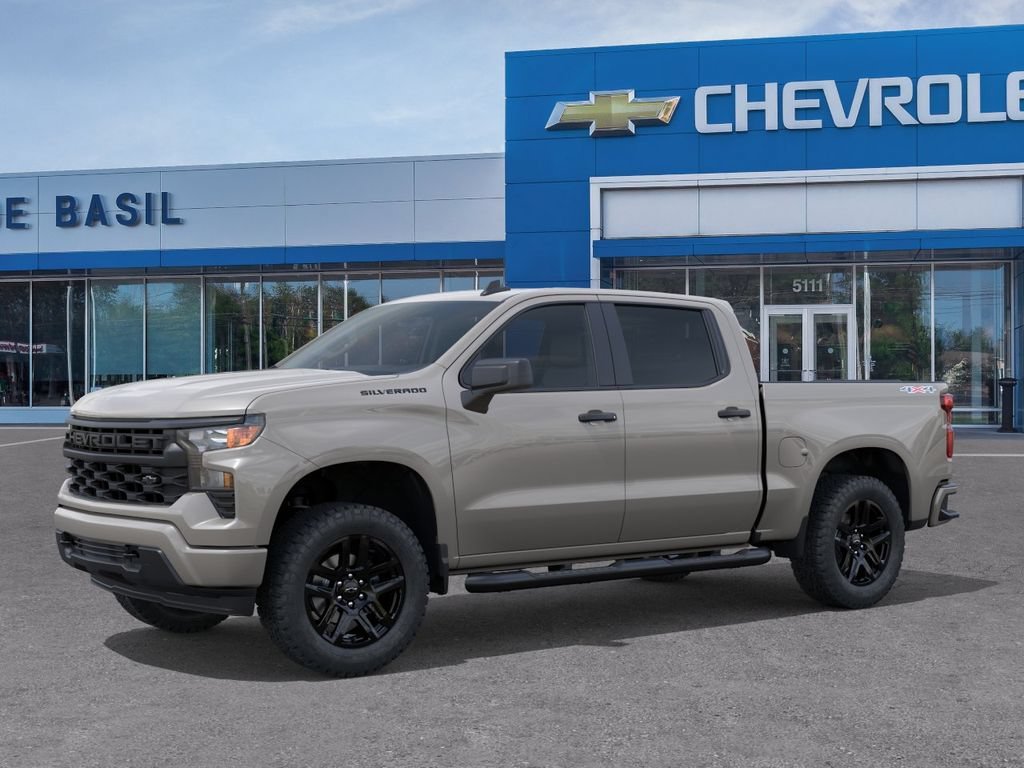 New 2026 Chevrolet Silverado 1500 Custom w/ Turbomax Blackout Package AWD/4WD image 2