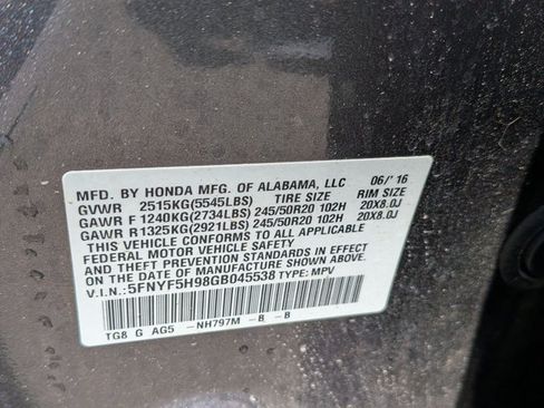 Used 2016 Honda Pilot Touring image 25