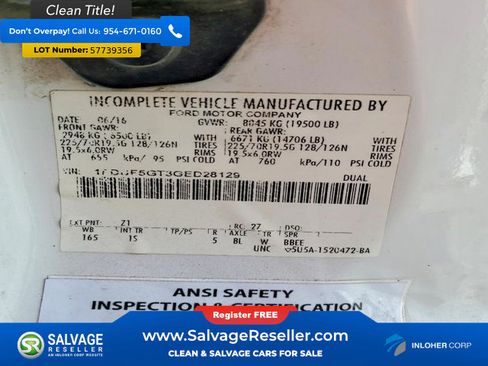 Used 2016 Ford F550 2WD Regular Cab Super Duty image 17