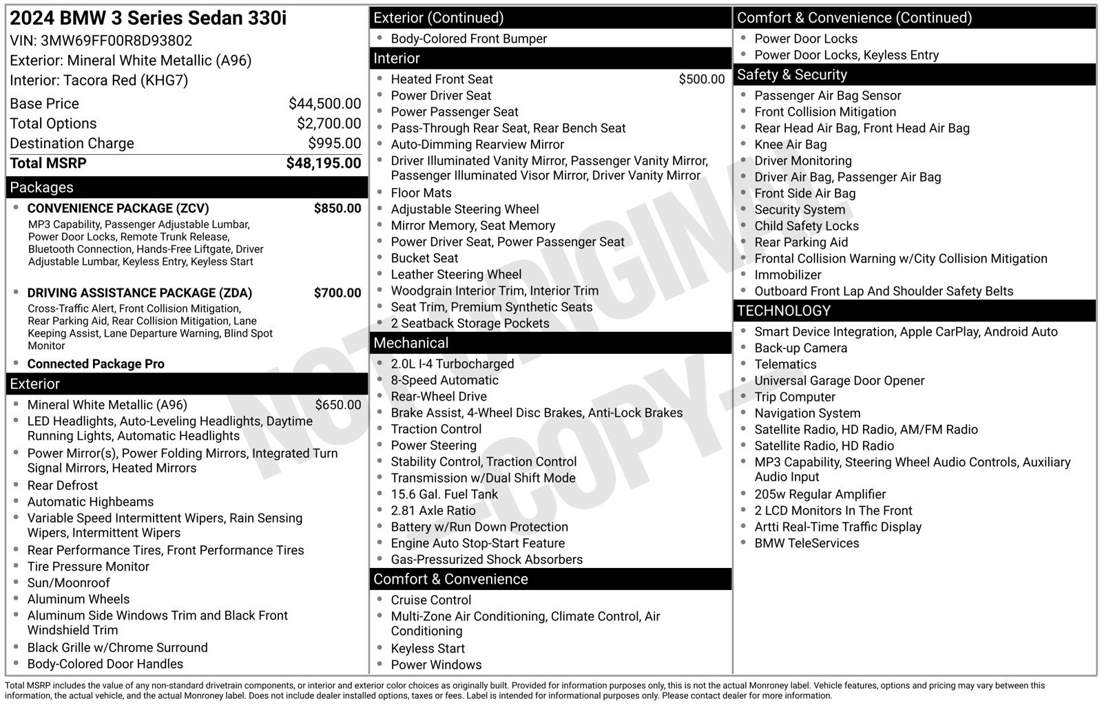 Used 2024 BMW 330i Sedan w/ Convenience Package RWD image 30