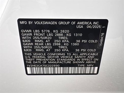 Certified 2025 Volkswagen Atlas Cross Sport SE w/ Black Wheel Package AWD/4WD image 31