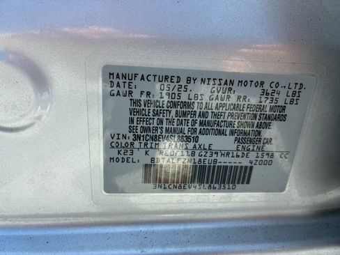 Used 2025 Nissan Versa SV FWD image 26