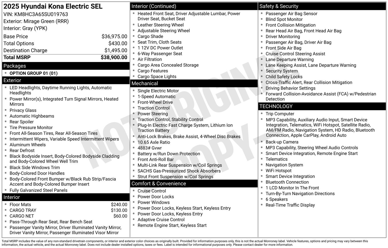 Certified 2025 Hyundai Kona SEL FWD image 30