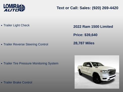 Used 2022 RAM 1500 Limited w/ Body-Colour Bumper Group AWD/4WD image 33