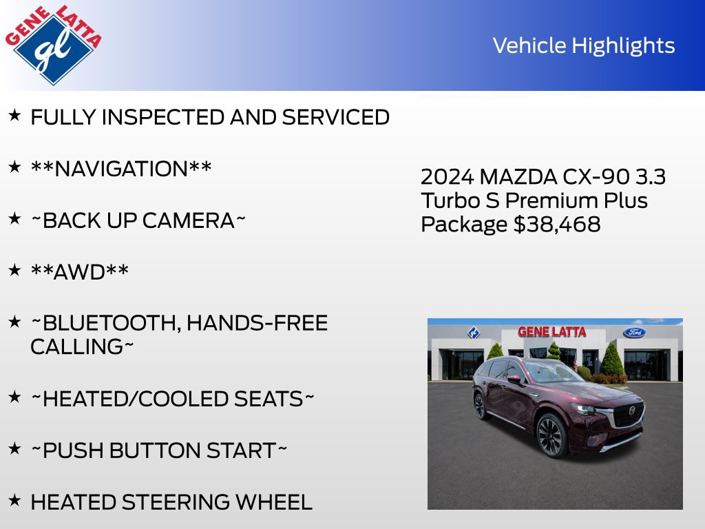 Used 2024 MAZDA CX-90 3.3 Turbo S w/ Premium Plus AWD/4WD image 35