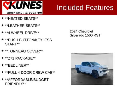 Used 2024 Chevrolet Silverado 1500 RST w/ RST All Star Premium Package AWD/4WD image 3