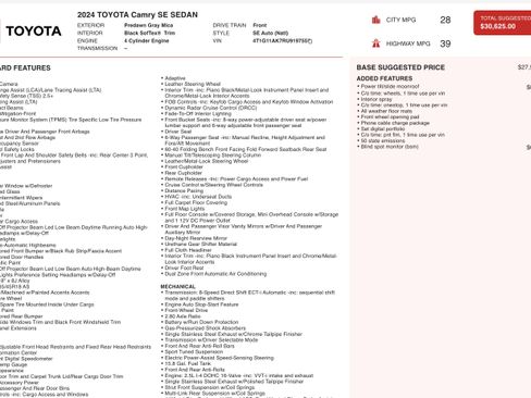 Used 2024 Toyota Camry SE image 4