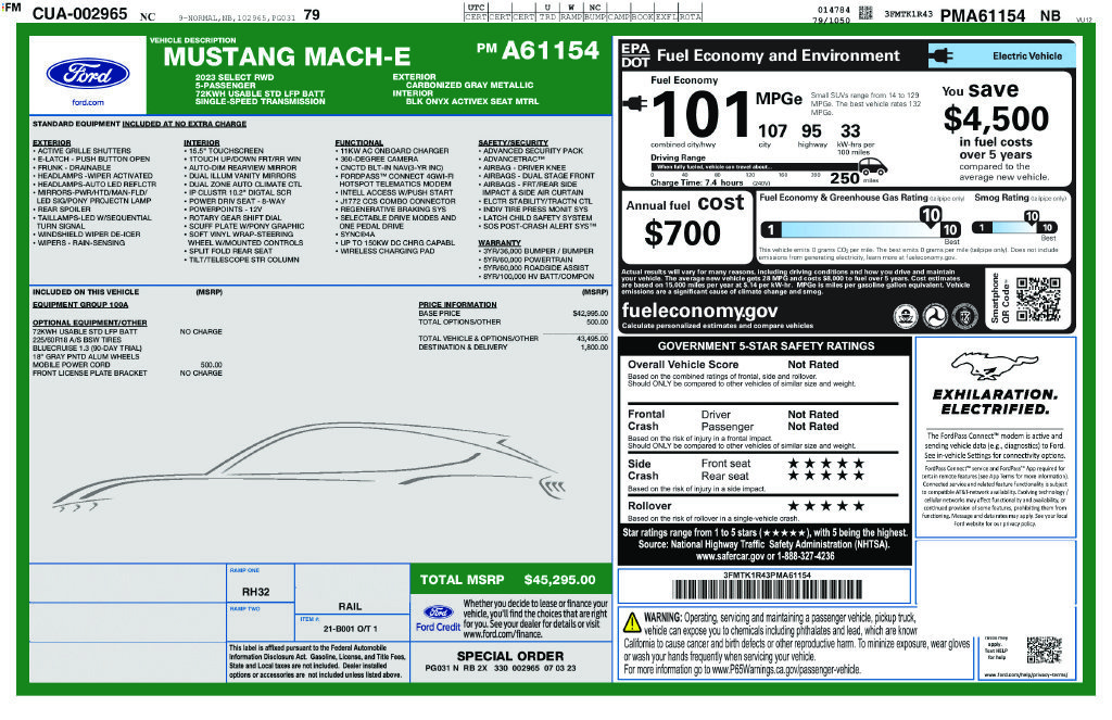 Used 2023 Ford Mustang Mach-E Select RWD image 2