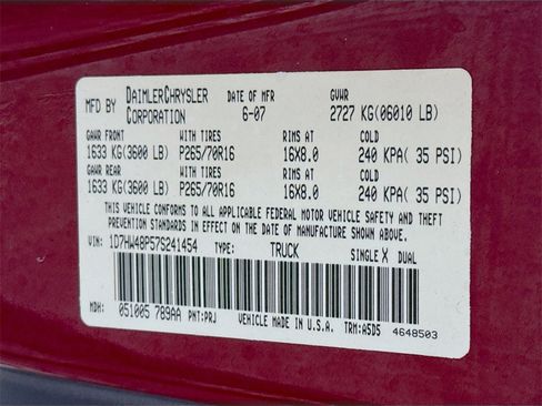 Used 2007 Dodge Dakota SLT w/ TRX4 Off Road Group image 32