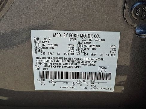 Certified 2021 Ford Explorer Limited w/ Equipment Group 301A AWD/4WD image 27