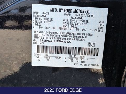 Certified 2023 Ford Edge SEL w/ Convenience Package AWD/4WD image 30