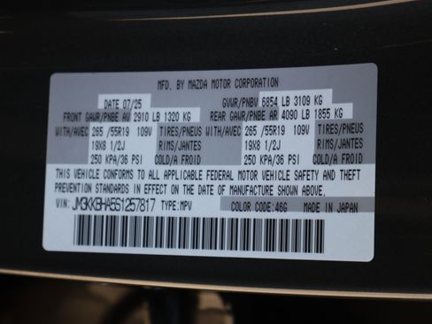 New 2025 MAZDA CX-90 Plug-In Hybrid w/ Preferred image 50