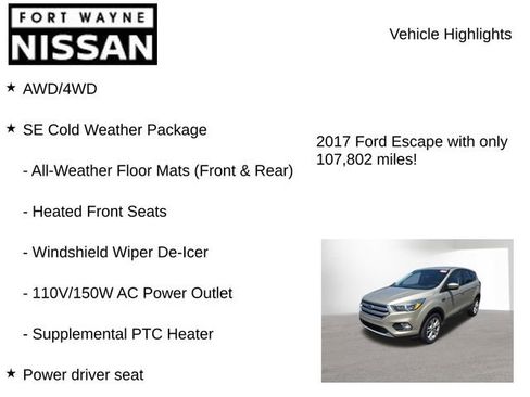 Used 2017 Ford Escape SE w/ SE Cold Weather Package AWD/4WD image 7