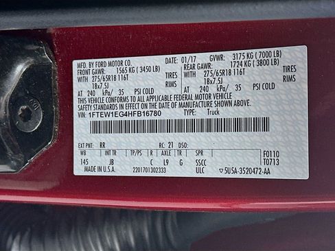 Used 2017 Ford F150 XLT w/ Equipment Group 302A Luxury image 36