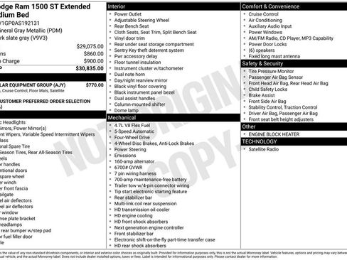 Used 2010 Dodge Ram 1500 Truck ST w/ ST Popular Equipment Group AWD/4WD image 32