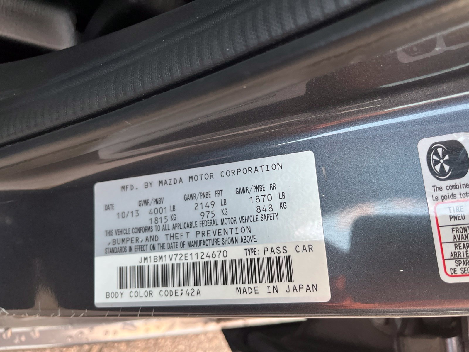 Used 2014 MAZDA MAZDA3 i Touring FWD image 27
