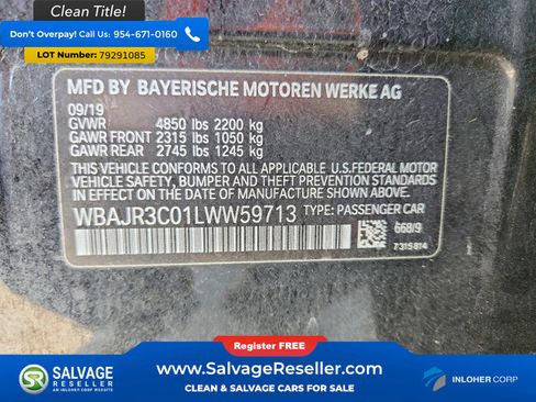 Used 2020 BMW 530i w/ Convenience Package RWD image 16