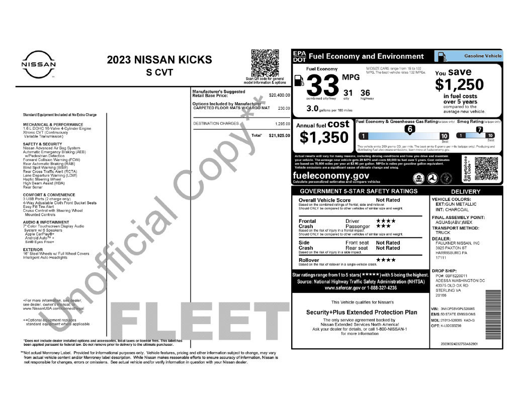 Used 2023 Nissan Kicks S FWD image 17
