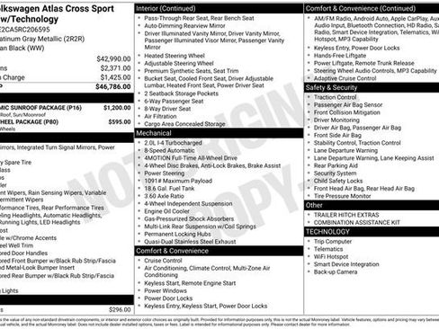 Used 2024 Volkswagen Atlas Cross Sport SE w/ Panoramic Sunroof Package AWD/4WD image 43