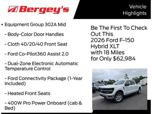 New 2026 Ford F150 XLT w/ Equipment Group 302A MID AWD/4WD image 5