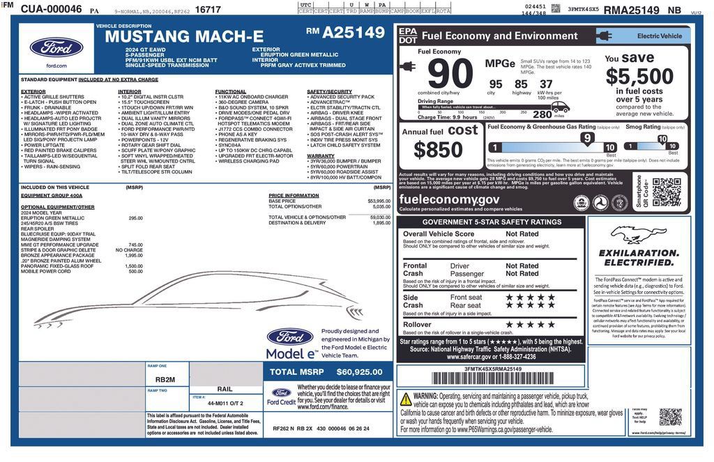 Used 2024 Ford Mustang Mach-E GT w/ Bronze Appearance Package AWD/4WD image 17
