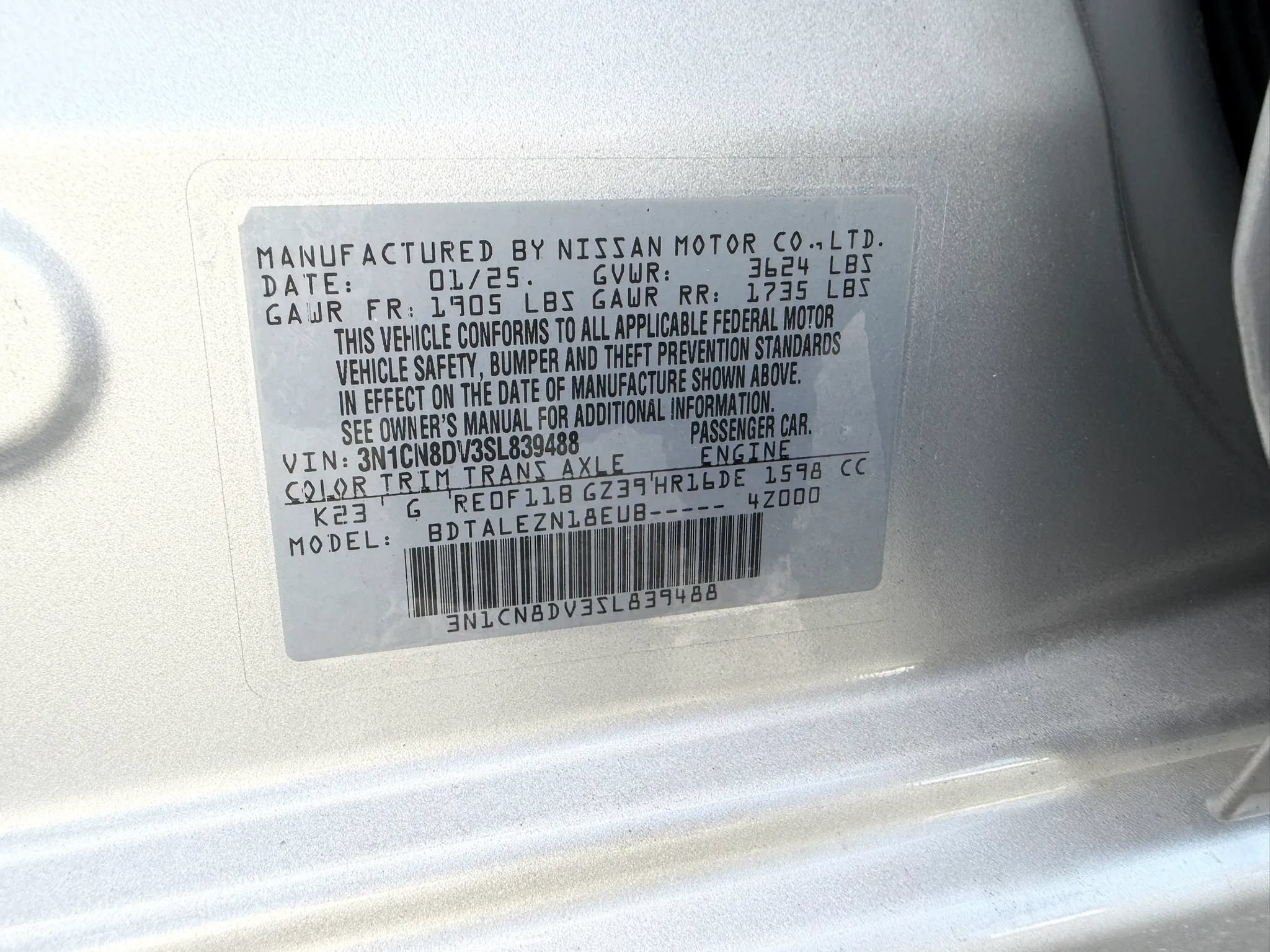 Used 2025 Nissan Versa S FWD image 20