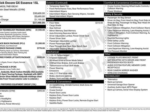 Used 2022 Buick Encore GX Essence w/ Advanced Technology Package image 30