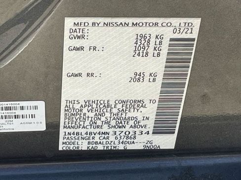 Used 2021 Nissan Altima 2.5 S FWD image 27