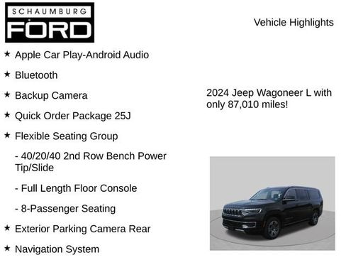 Used 2024 Jeep Wagoneer L Series II w/ Flexible Seating Group AWD/4WD image 7