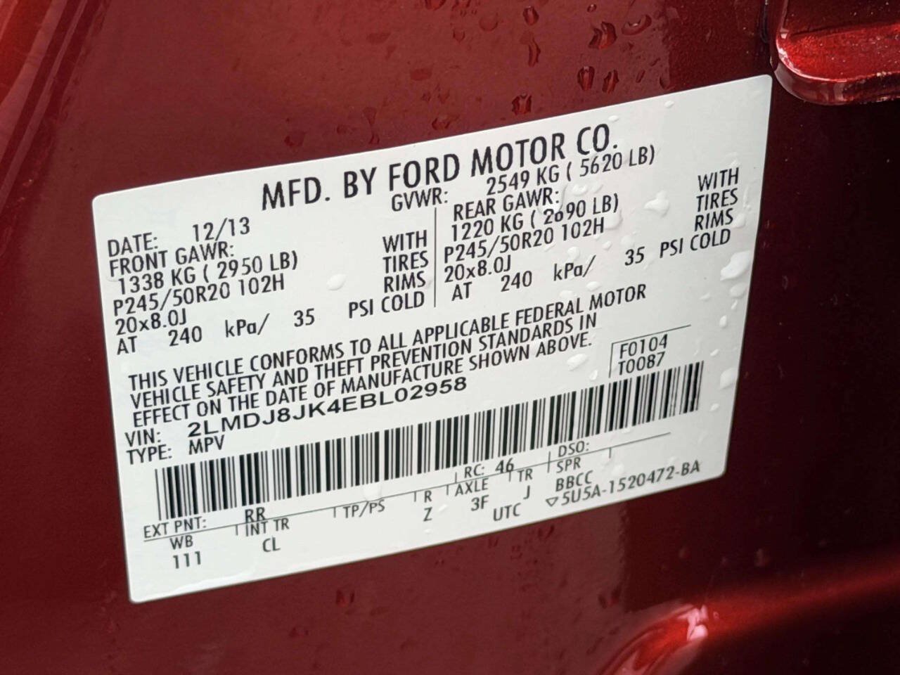 Used 2014 Lincoln MKX AWD w/ Equipment Group 102A image 22