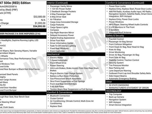 Used 2024 FIAT 500 e (RED) image 15