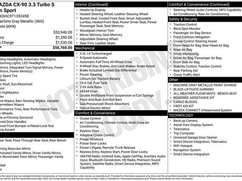 New 2026 MAZDA CX-90 3.3 Turbo S w/ Premium Package image 42