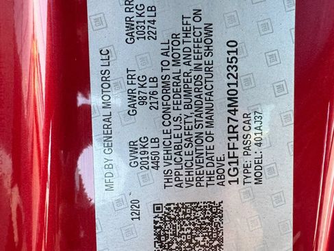 Used 2021 Chevrolet Camaro LT w/ Wild Cherry Design Package 1 RWD image 44