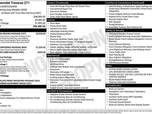 New 2026 Chevrolet Traverse Z71 w/ Enhanced Driving Package AWD/4WD image 27