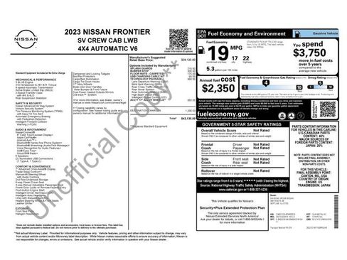 Used 2023 Nissan Frontier SV w/ Technology Package AWD/4WD image 12