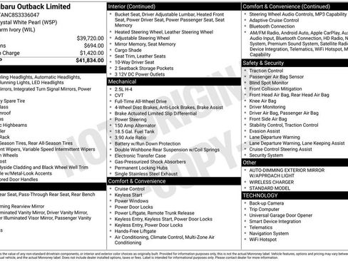 Used 2025 Subaru Outback Limited image 6