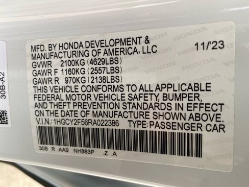 Certified 2024 Honda Accord Sport image 38