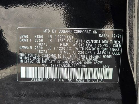 Certified 2022 Subaru Outback Limited image 33