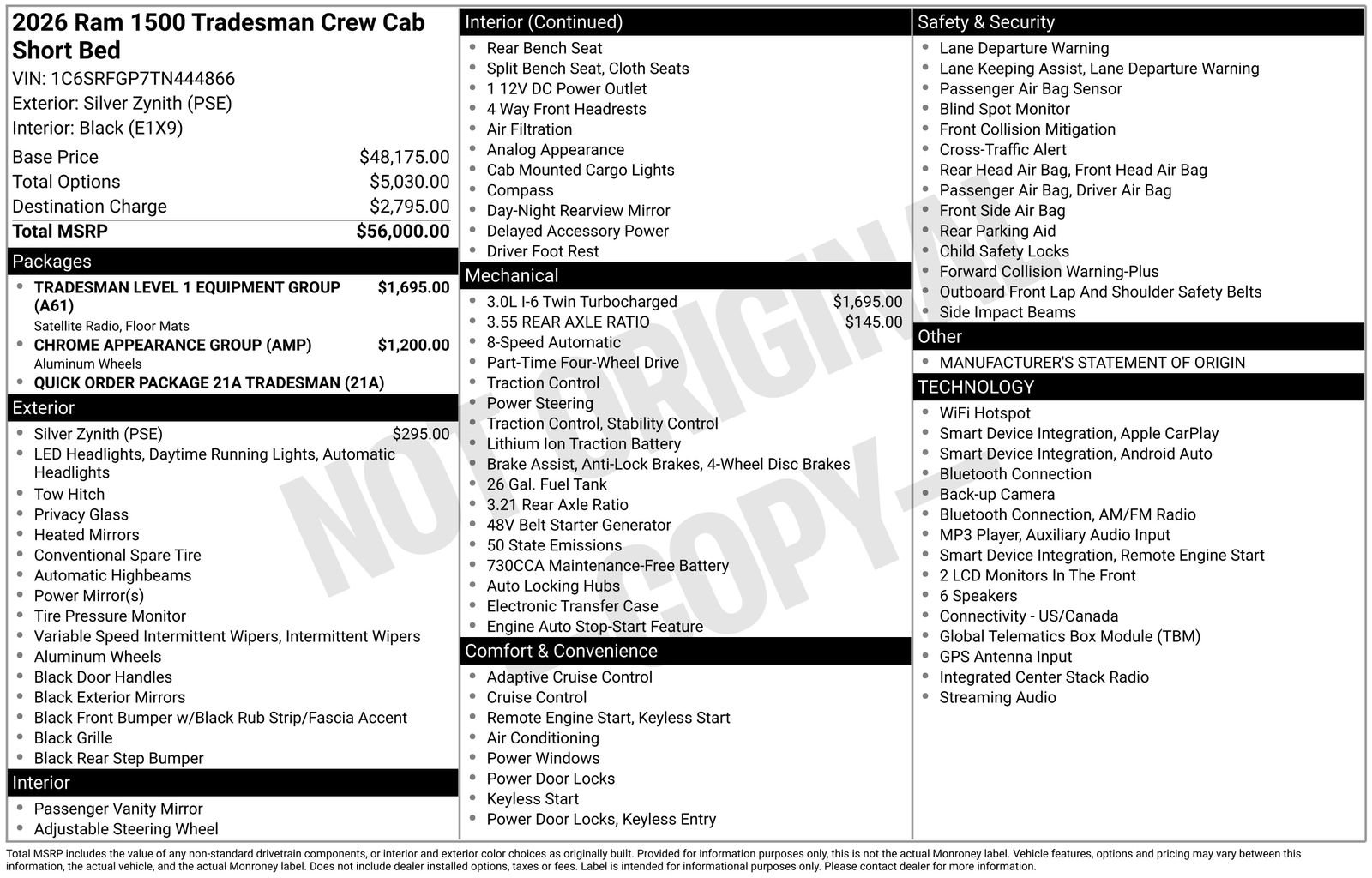 New 2026 RAM 1500 Tradesman AWD/4WD image 29