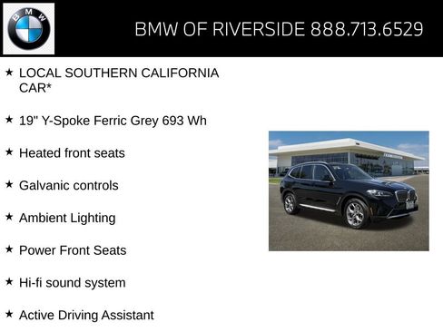 Certified 2024 BMW X3 sDrive30i w/ Convenience Package RWD image 15