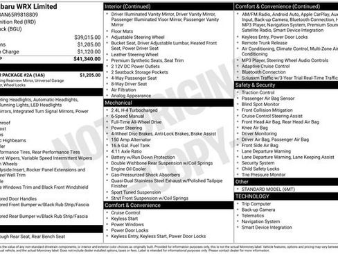 Used 2024 Subaru WRX Limited w/ Popular Package #2A image 3